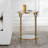 Quanda Mirrored Glass Top End Table