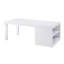 Table basse blanche ultrabrillante et chrome