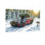 Voiture de Noël dans une forêt enneigée-1516693751