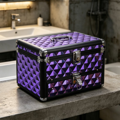 Faux Leather Makeup Organiser