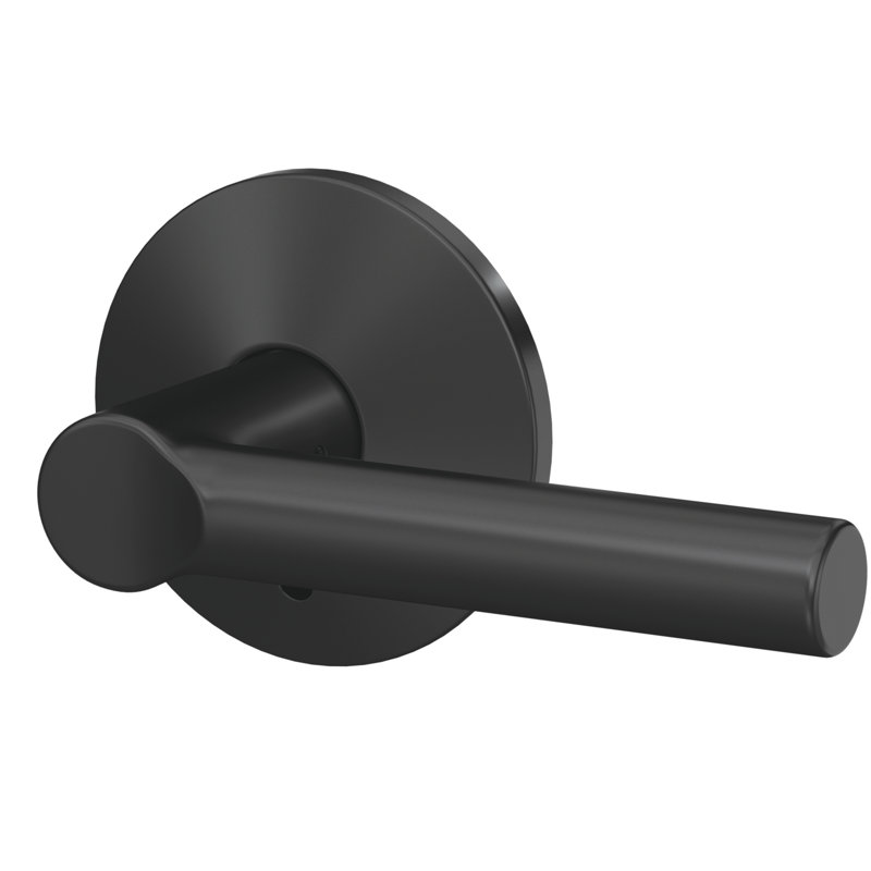 Custom Broadway Hall-Closet and Bed-Bath Lever with Kinsler Trim, Matte Black