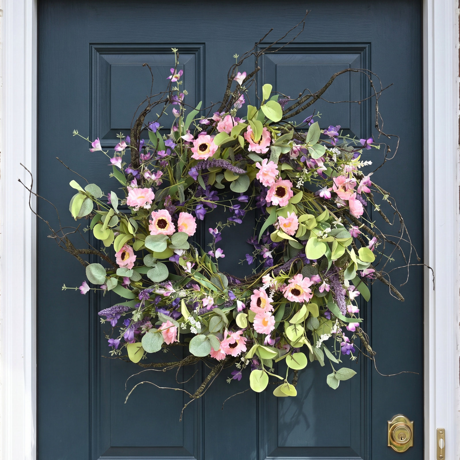 24" Handcrafted Daisy Everyday Wreath