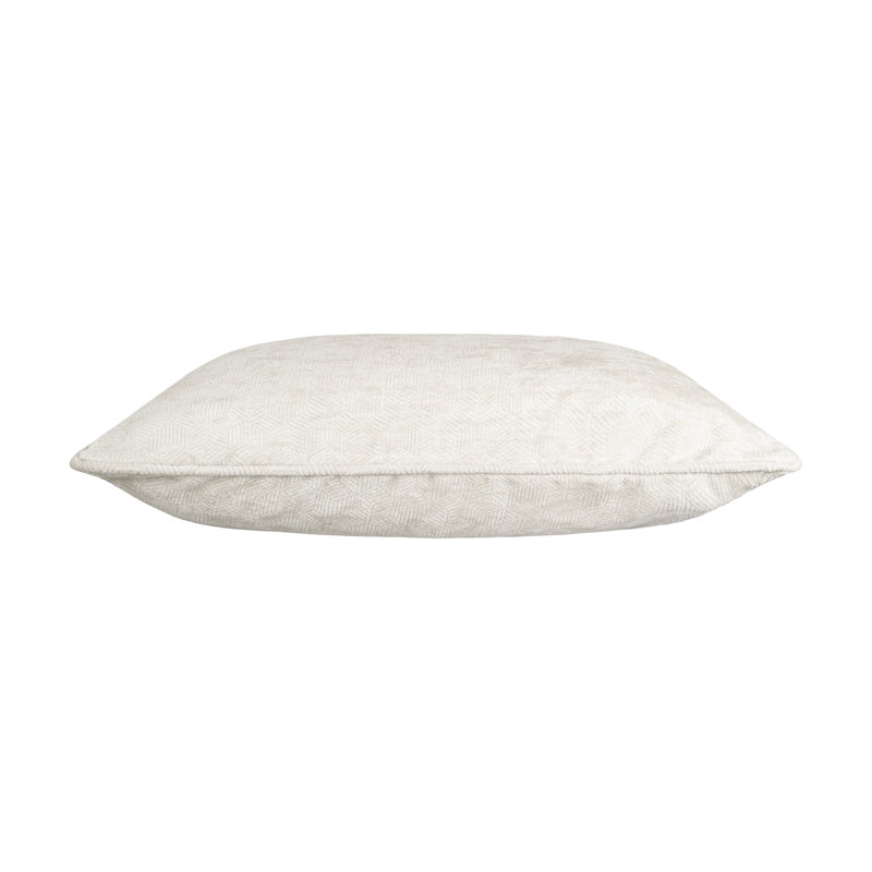 Velvet Square Pillow Cover & Insert, Ivory