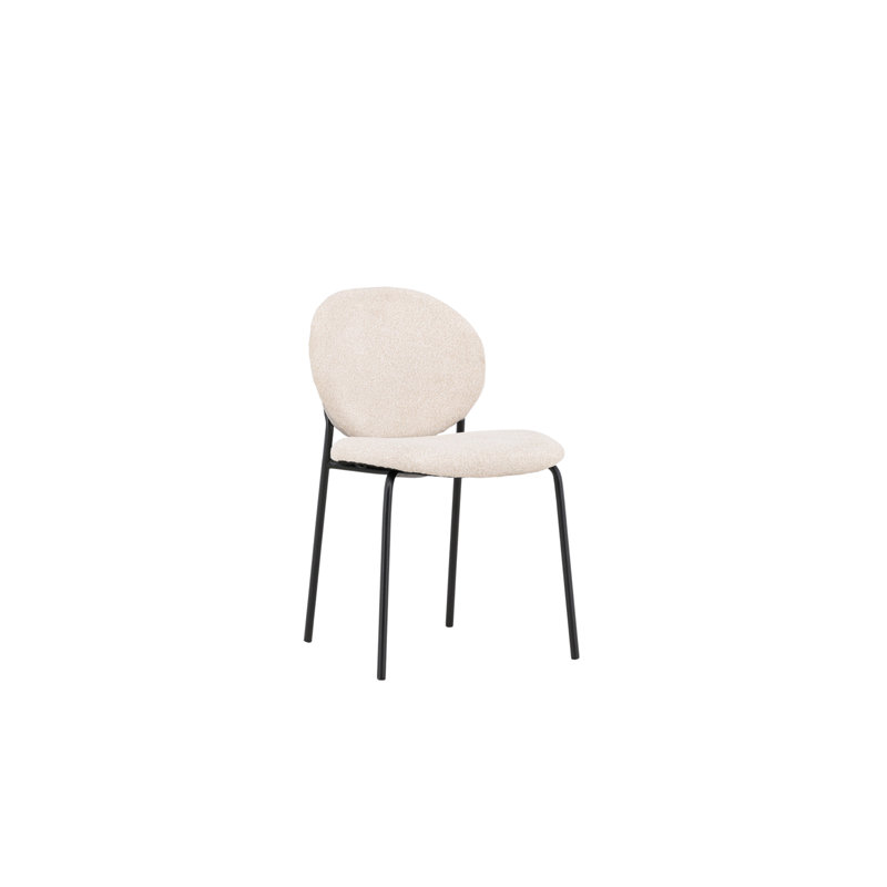 Landess 47cm H Polyester Upholstered Side Chair in Beige