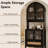 75" Tall Arched Kitchen Pantry Cabinet-1423843304