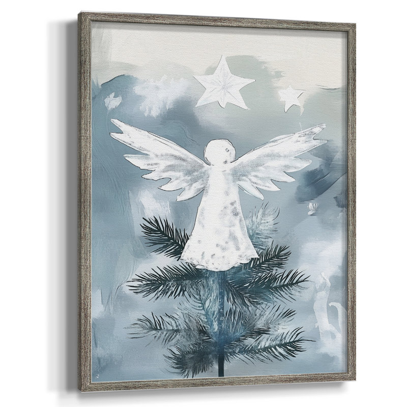«Christmas Holiday Art», reproduction encadrée Cxxxix - bois massif, H 11 po x l 9 po