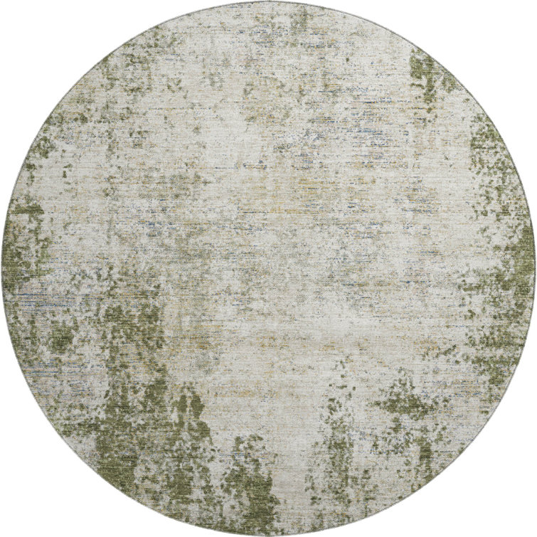 Premium Machine Washable Prisco Olive Rug