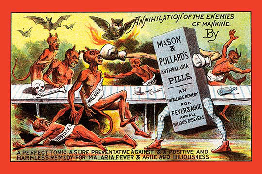 Pilules anti-malaria de mason & pollard-imprimé de publicités, 20 po x 30 p
