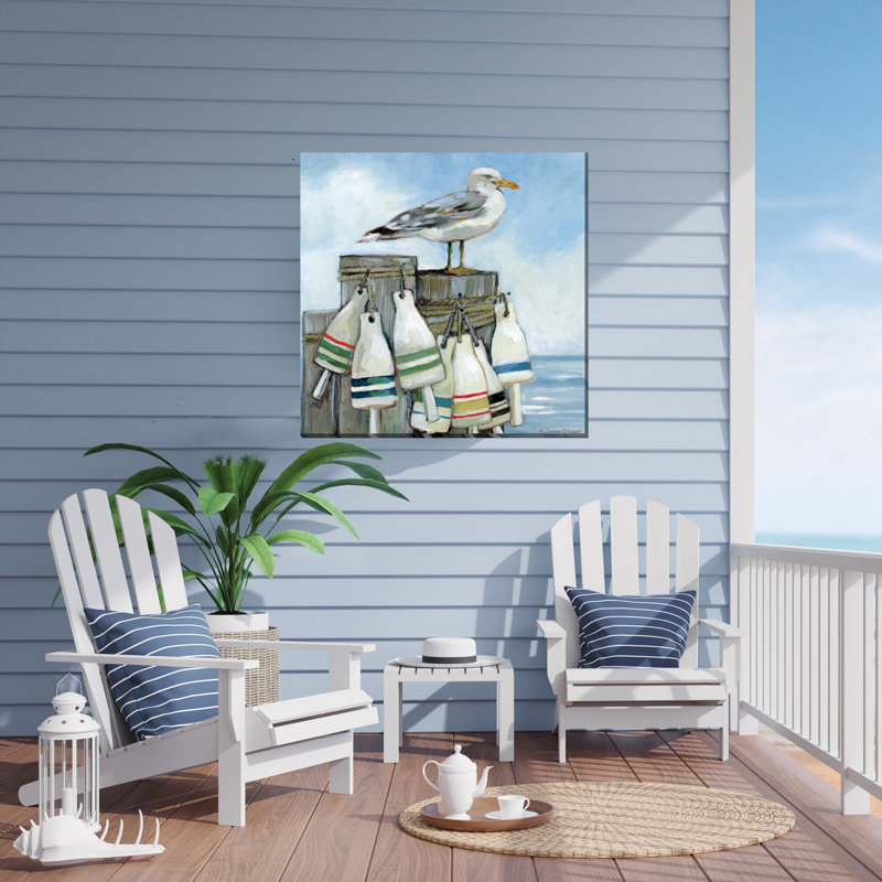 Art sur toile d'extérieur Seagull Pier