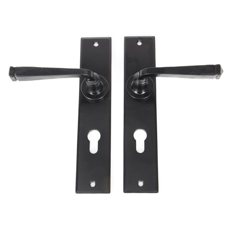 Avon Lock Door Handle, Black