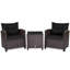 Ensemble de conversation en rotin de trois articles avec coussins-64417751