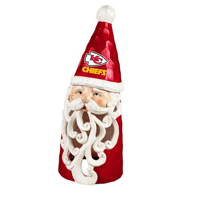 Kansas City Chiefs Santa LED Statuary, 26"