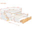 Lit mezzanine bas avec rangement, bureau roulant dissimulé, tiroirs et lit gigogne simple-631239002-631239001
