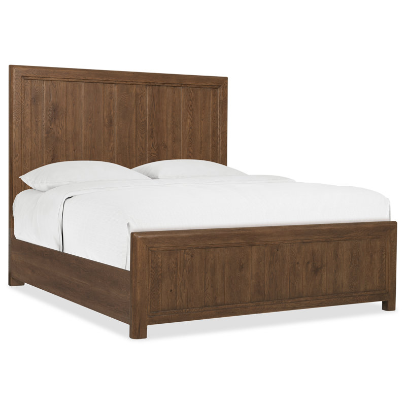 Driftwood Panel Bed, King, Dark Brown