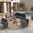 9-Piece PE Wicker Patio Conversation Set, Modular Outdoor Sectional Sofa with Removable Cushions for Backyard, Poolside, Balcony-2138109851