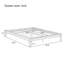 Structure de lit plateforme en rayonne de bambou massif de 12 po, avec lattes de bois et support en métal, sans sommier tapissier, assemblage facile-707260647-707260644