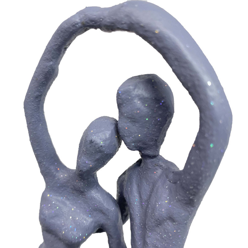 WEDDING DANCE Iron Figurine 19cm, Grey Shimmer