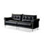 Canapé modulaire noir en similicuir-1954335060