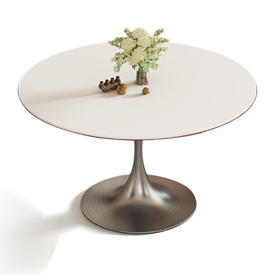 Rock plate round dining table