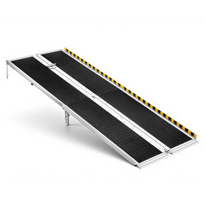 Portable Wheelchair Ramp, 7FT, Non-Slip Aluminum Folding Handicap Ramp for Wheelchair, 800 lbs Capacity, Door Threshold Ramps for Home Steps, Stairs, Entry, Threshold, Doorways, Scooter, Curbs