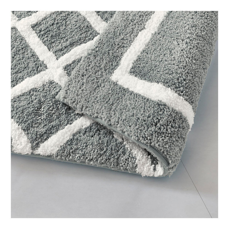 Tapis de bain réversible en microfibre touffetée à poils longs, Tapis de couloir 2 pi x 5 pi