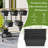 40 In. Black Plastic Vertical Raised Garden Bed With 7-Planter Boxes And Storage Baskets
