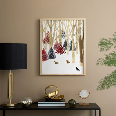 «Christmas Holiday Art» CDxxxvii, reproduction d'art encadrée - bois massif