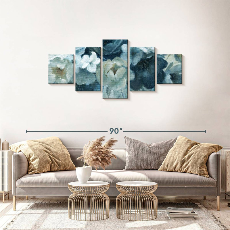 Harnek Blue On Blue, 30" H x 68" W