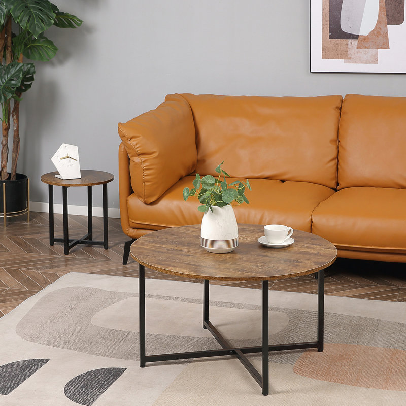 Ensemble de 2 tables basses rondes