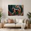 «Dogs German Pinscher», art mural en métal bleu-613922559