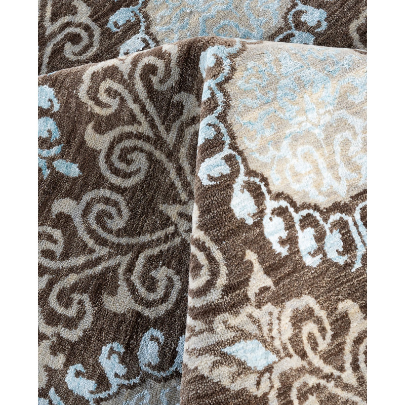 Overdyed One-of-a-Kind 9' 1" X 11' 10" Hand Knotted Area Rug