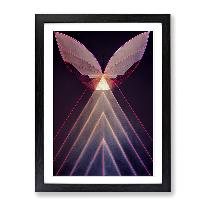 FRM-V0523-225X Beautiful Angel Art Vol.1 - Single Picture Frame Print, 34cm H x 25cm W x 2cm D, Walnut Framed
