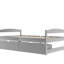 Lit plateforme simple gris avec accessoires de tiroir - Personnalisez vos tiroirs à thème pour créer une atmosphère douillette-671731938