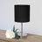 Amandev Simple Designs Mini Basic Table Lamp with Drum Fabric Shade-16393461