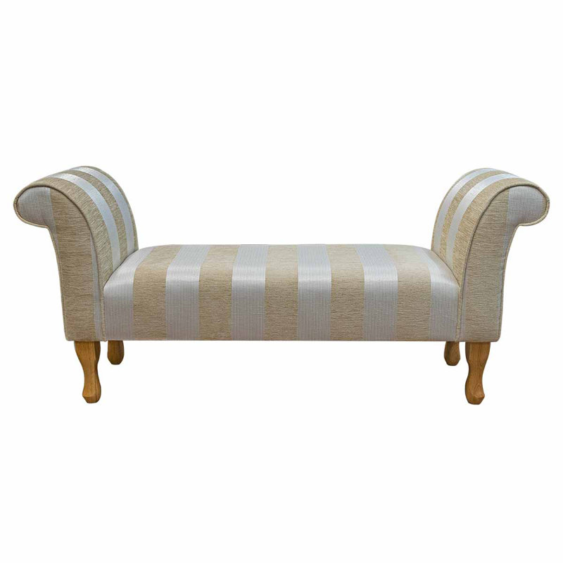 Upholstered Bench, 63.5 x 142 x 40.5cm, Striped