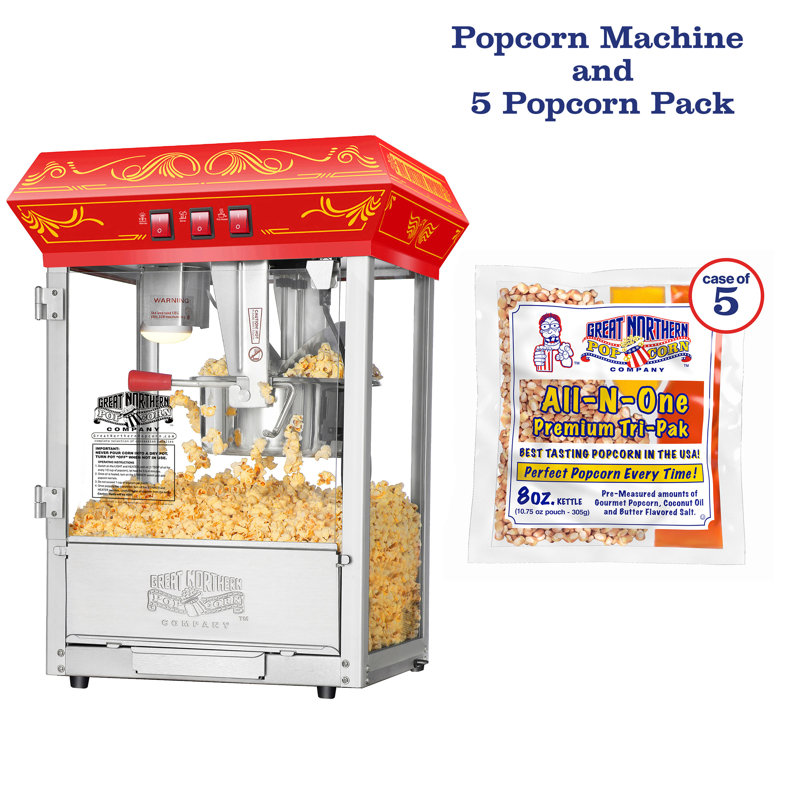 Machine à maïs soufflé pour table 8 oz Great Northern Popcorn, Rouge