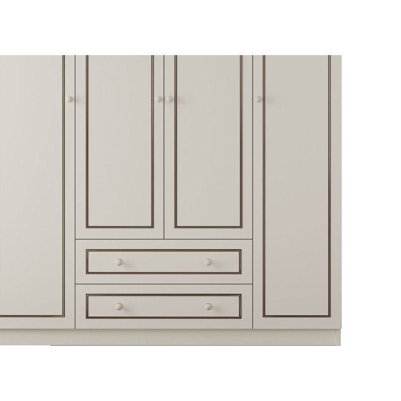 Vancamp 4 Door Manufactured Wood Wardrobe