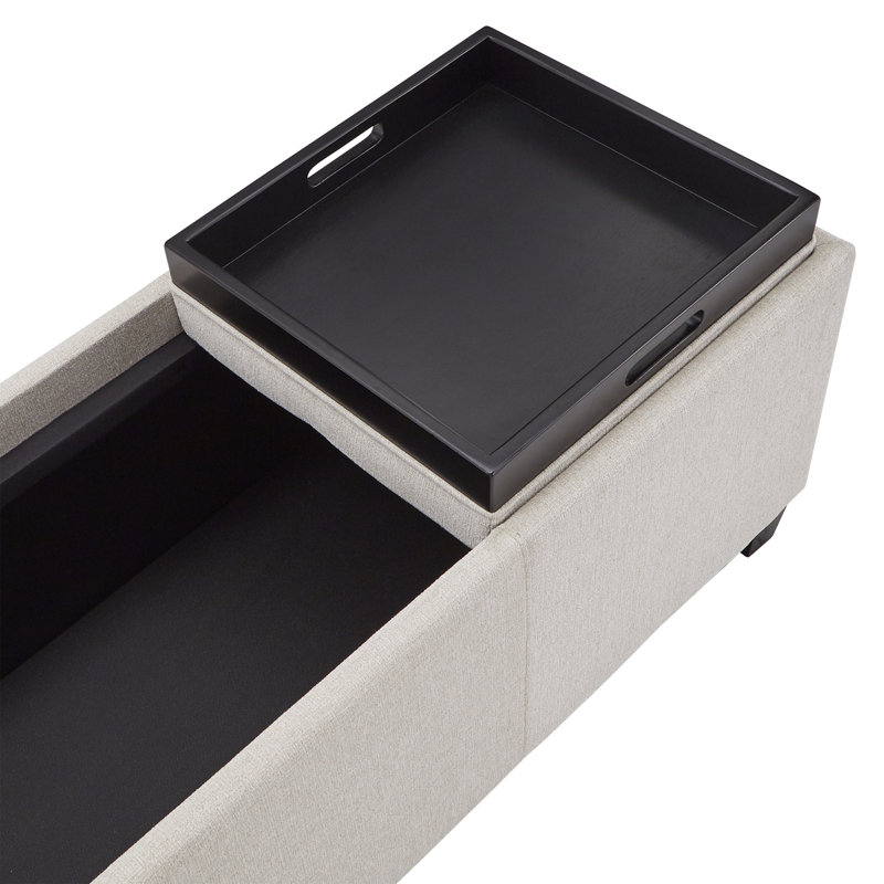 Alyani Polyester Blend Upholstered Storage Bench
