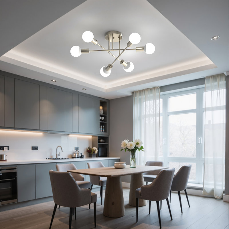 Flush Mount  Ceiling Light, Matte Black