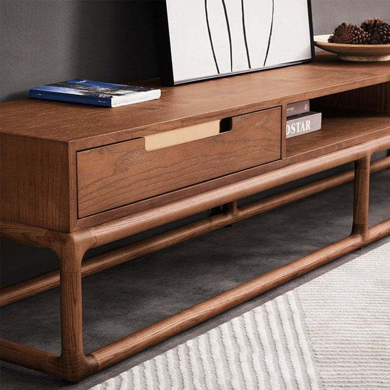 Meuble télé et table basse de style nordique, Brun