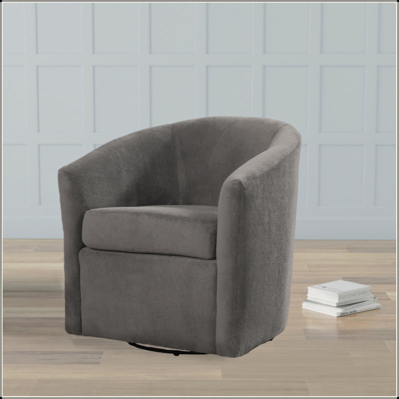 Fauteuil d'appoint pivotant Barrel, Brun