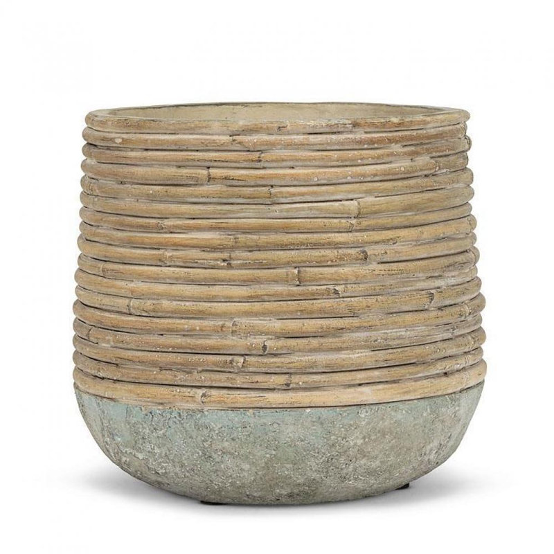 Cachepot en ciment Brittneyann, H 6,5 po x l 6,5 po x P 6,5 po