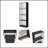 Zachary Matt Gray And White Tiered Storage Shelves Bookcase,  For Modern Decor And Efficient Organization