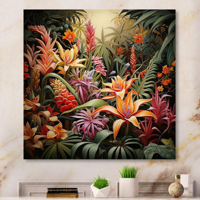 Vintage Jungle Plants 1 - Jungle Metal Wall Art