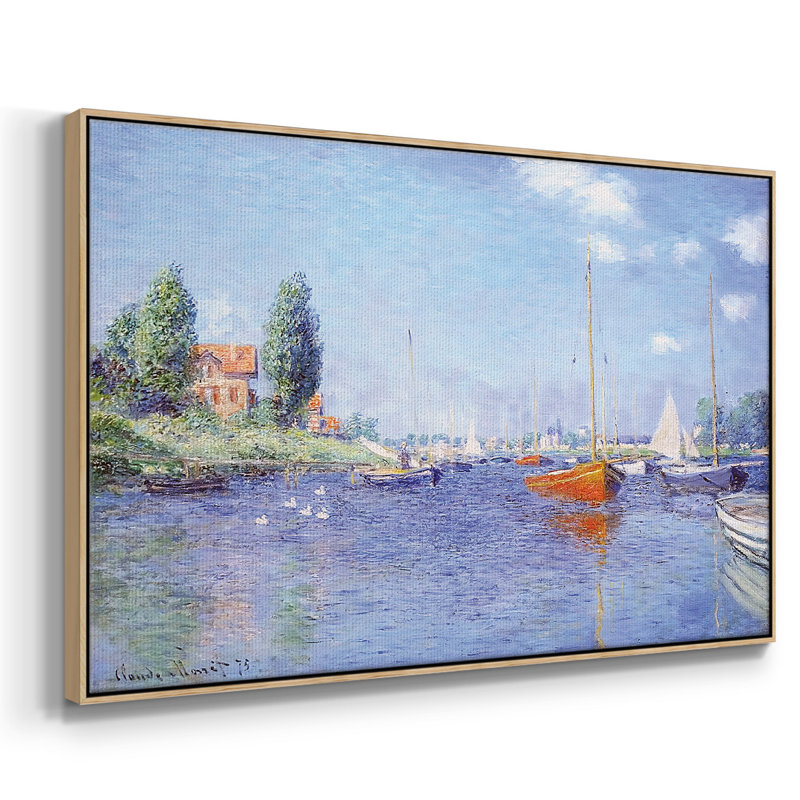" Argenteuil. Yachts, 1875 03 ", Natural, 27" H x 41" W x 2" D