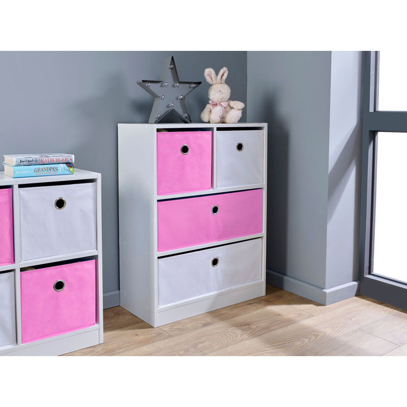 Kids Storage Unit, Pink/White