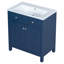 Armoire de meuble-lavabo 30 po avec comptoir d'évier, armoire de rangement pour salle de bain avec 2 portes et tablette réglable