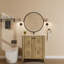 Armoire de salle de bain autoportante de 30 pouces de style américain avec lavabo en céramique - Installation brevetée en 1 minute, peu encombrante et facile à assembler-203803645
