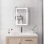 Armoire de toilette avec miroir DEL 20 x 28 pouces - Effet brume, étanche, intensité réglable, tactile, 3000K/6000K, fixation murale. Intensité réglable. 6000K, éclairage, interrupteur, tablette