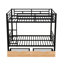 Black Full Size Bunk Bed With Storage Drawers - & Practical Metal 2 Drawers, And Versatile